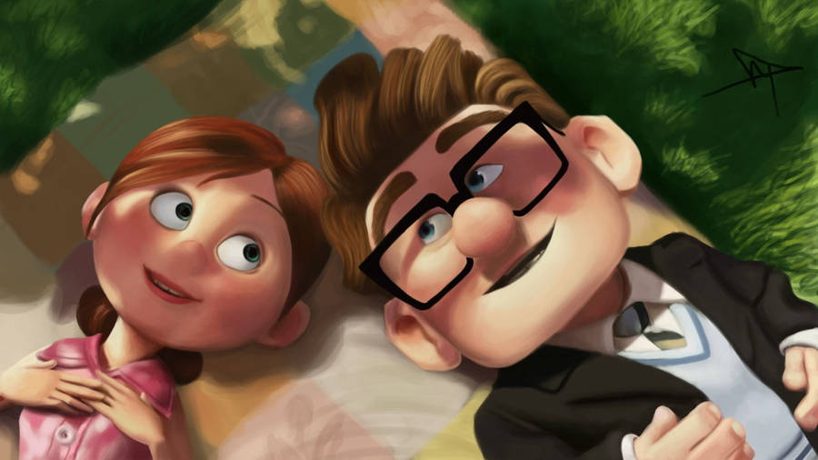 Ellie And Carl Fredricksen Up Movie Wallpaper