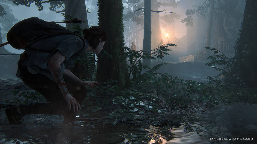 Ellie Crouching In The Last Of Us 4k Wallpaper