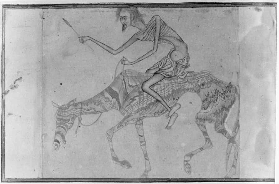 Emaciated Horse Rider Wallpaper