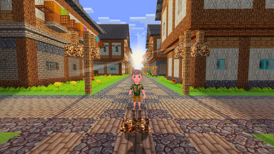 Embark On A Minecraft Adventure Wallpaper