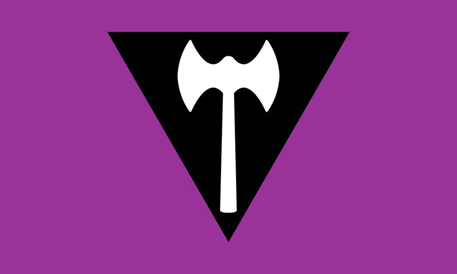Embrace Symbolism And Pride - Labrys Lesbian Flag Wallpaper