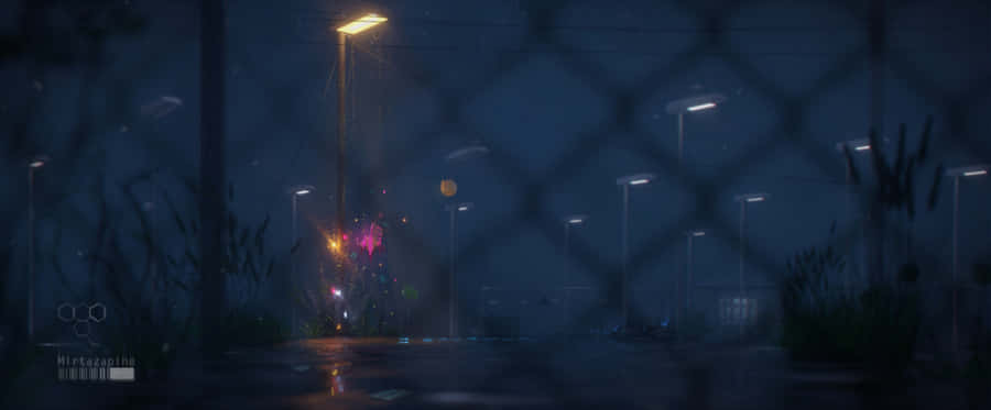 Embrace The Beauty Of The Night Sky In This Breathtaking Anime Night Scenery! Wallpaper