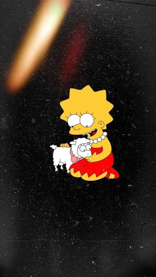 Embrace The Melancholy Art With Lisa Simpson Aesthetic. Wallpaper
