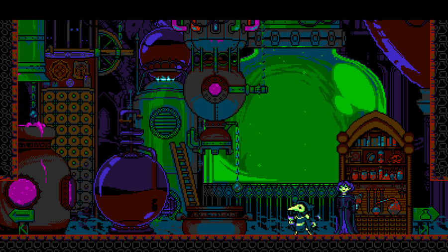 Embrace The Nostalgia Of 16 Bit In This Colorful Pixel Art Wallpaper Wallpaper