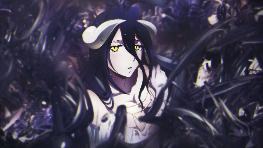 Embrace The Overlord With Albedo. Wallpaper