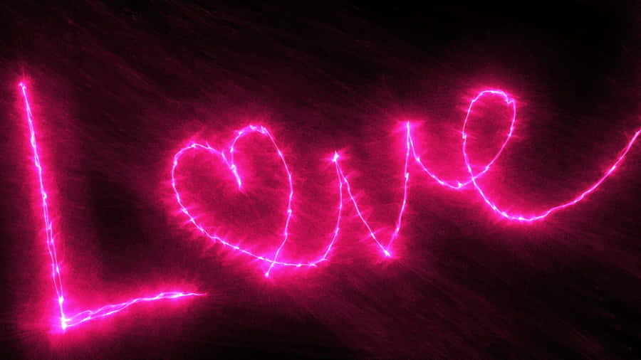 Embrace The Warmth Of Pink Love Wallpaper