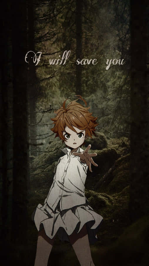 Emma From The Promised Neverland - Inspiring Determination Wallpaper
