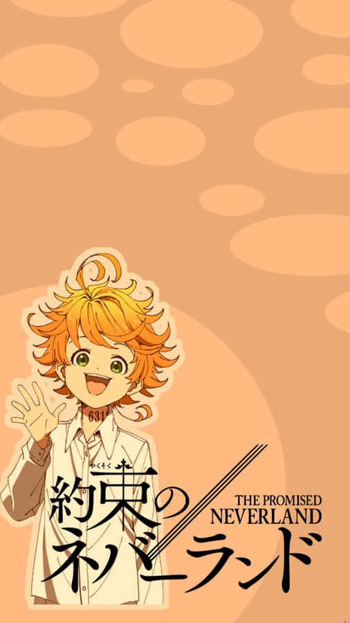 Emma From The Promised Neverland With A Determined Expression On Her Face Against A Stunning Sky Backdrop. Wallpaper