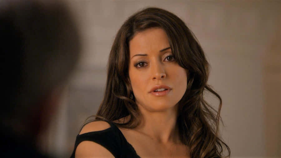 Emmanuelle Vaugier Posing Elegantly In A Stylish Outfit Wallpaper