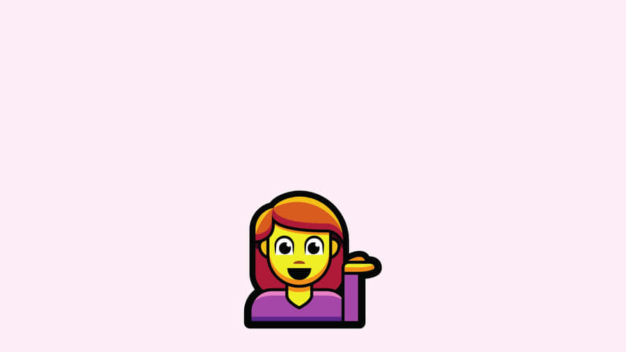 Emoji Girl Sharing A Laugh Wallpaper