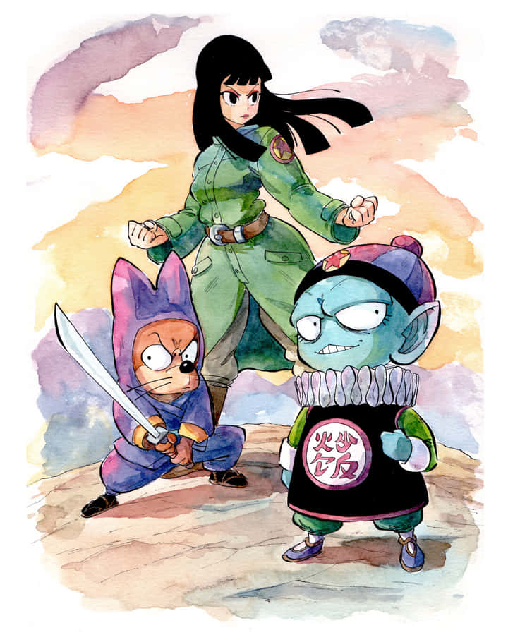 Emperor Pilafand Minions Watercolor Wallpaper