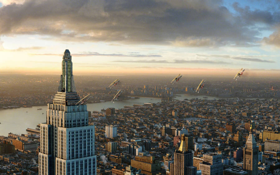 Empire State Building And Cityscape Wallpaper