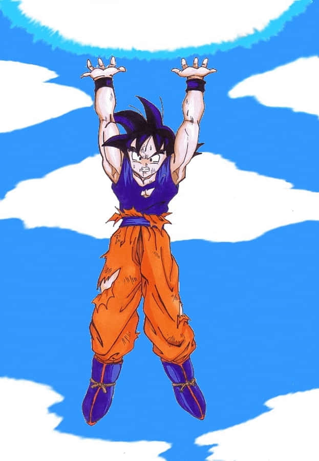 Empower Yourself With Goku's Spirit Bomb Sword Wallpaper