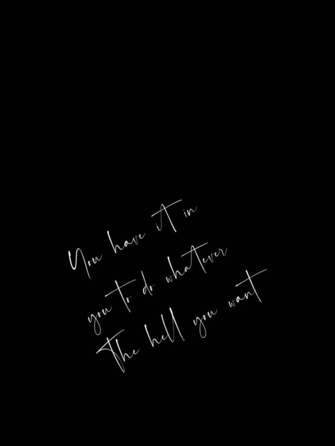 Empowerment Mantra Black Background Wallpaper