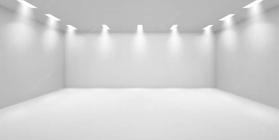 Empty Room With Bright Lights Wallpaper