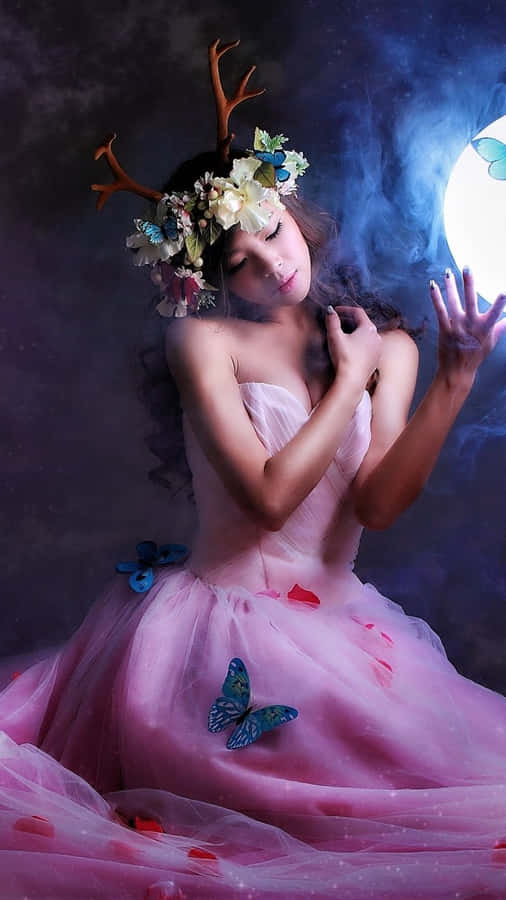 Enchanted_ Butterfly_ Fantasy_ Dress Wallpaper