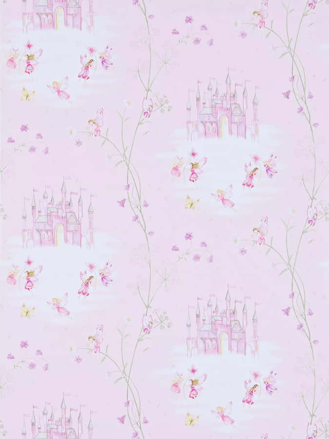 Enchanted Castle Fairy Tale Pattern Wallpaper