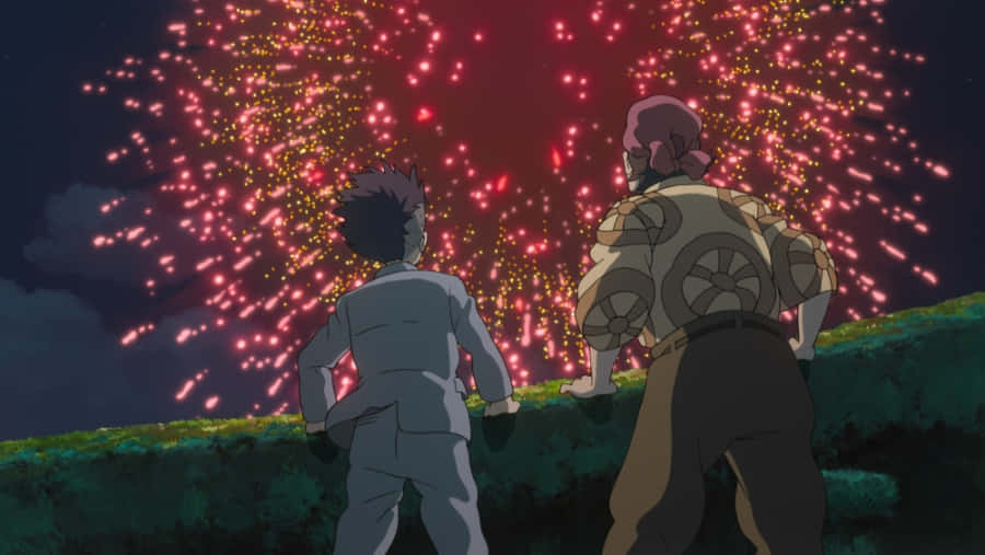 Enchanted Fireworks Viewing Wallpaper