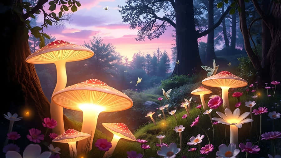 Enchanted Forest Glow Wallpaper