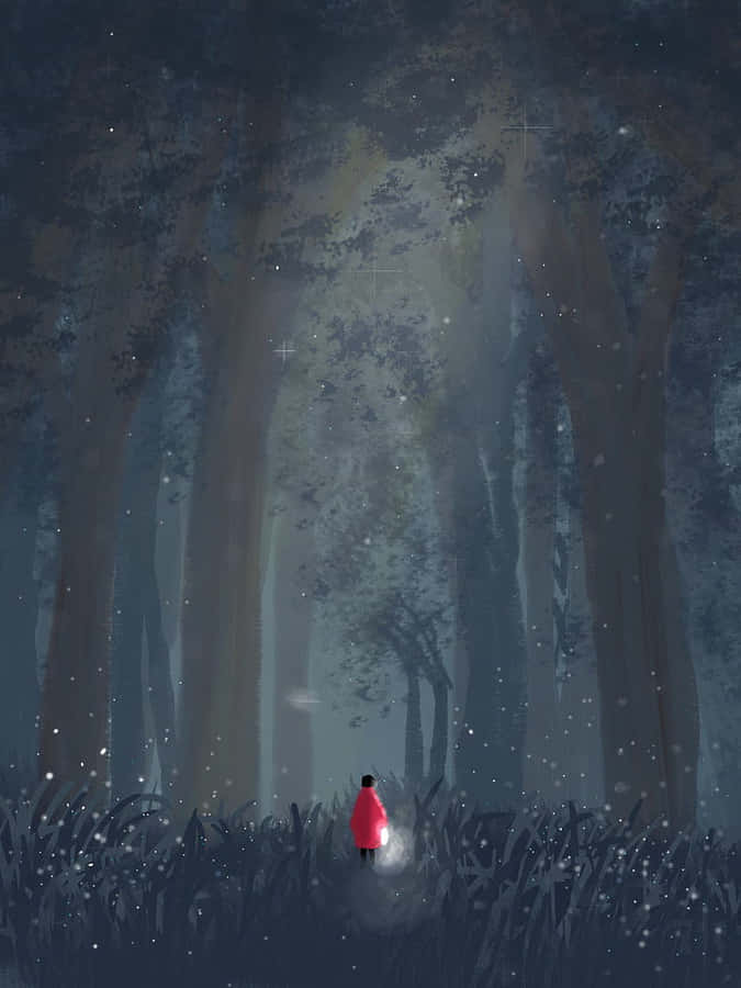 Enchanted Forest Night Light Wallpaper