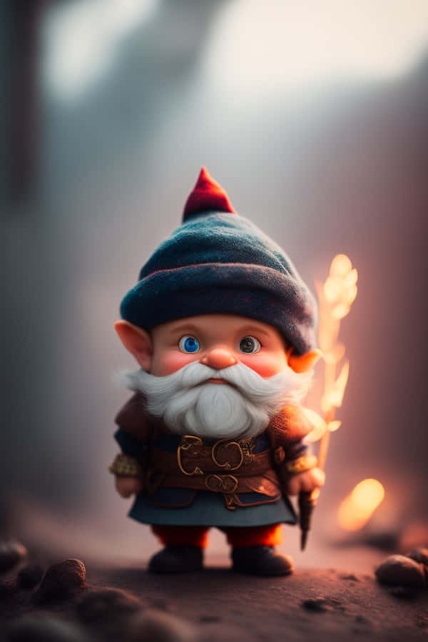 Enchanted Garden Gnome Figurine Wallpaper