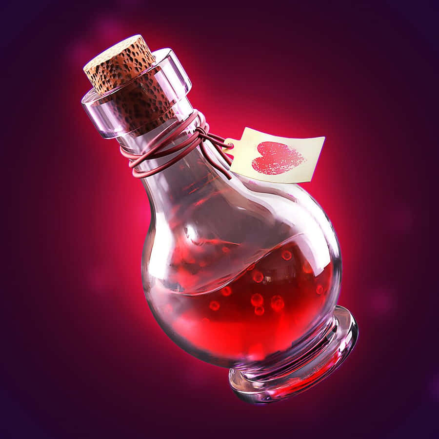 Enchanted Love Potion Bottle Wallpaper