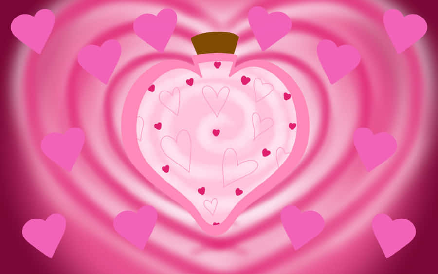 Enchanted Love Potion Bottle Wallpaper