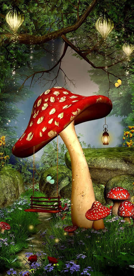 Enchanted_ Mushroom_ Garden_ Fairycore.jpg Wallpaper