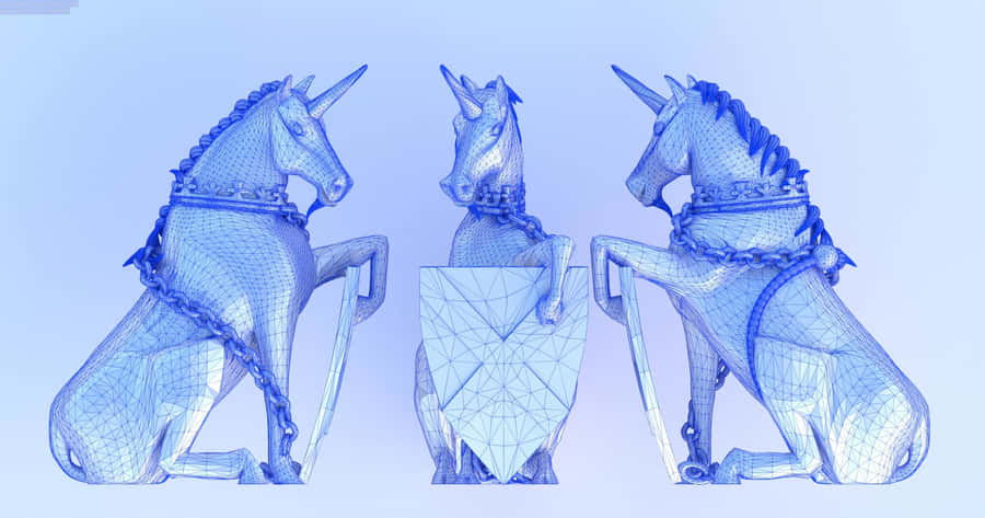 Enchanting 3d Unicorn In A Magical Forest Wallpaper