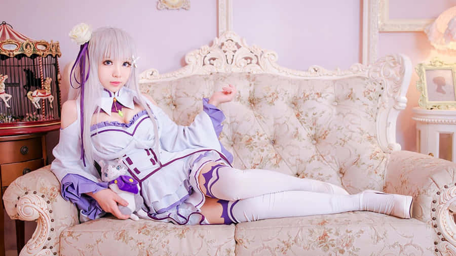 Enchanting Cosplay Anime Kawaii Duo Wallpaper