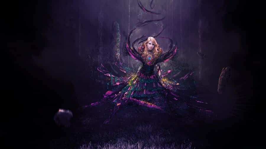 Enchanting Dark Magic In The Mysterious Woods Wallpaper