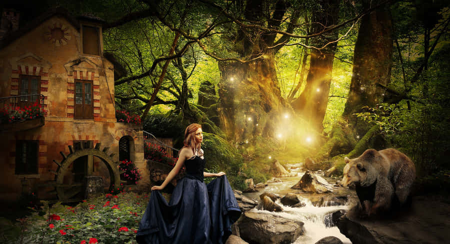 Enchanting Forest Path Wallpaper