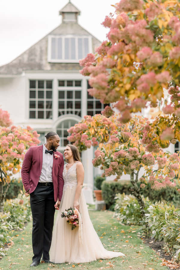 Enchanting Garden Wedding Ceremony Wallpaper