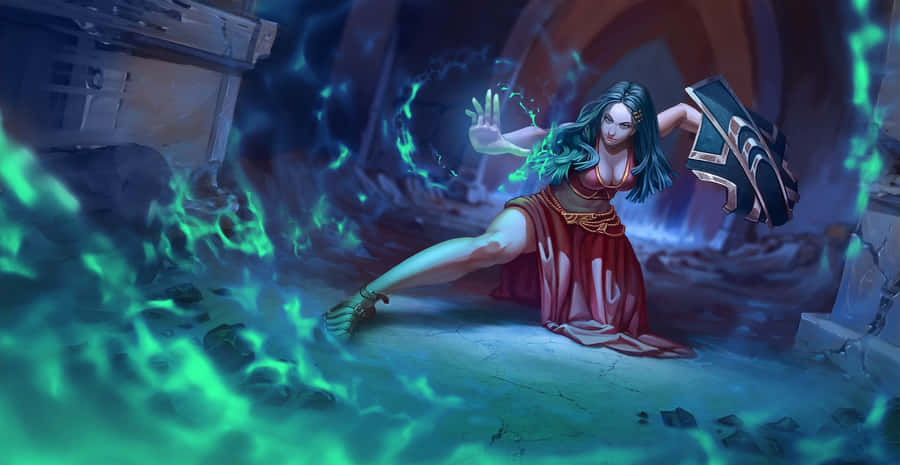 Enchanting Magical Spell Power In Action Wallpaper