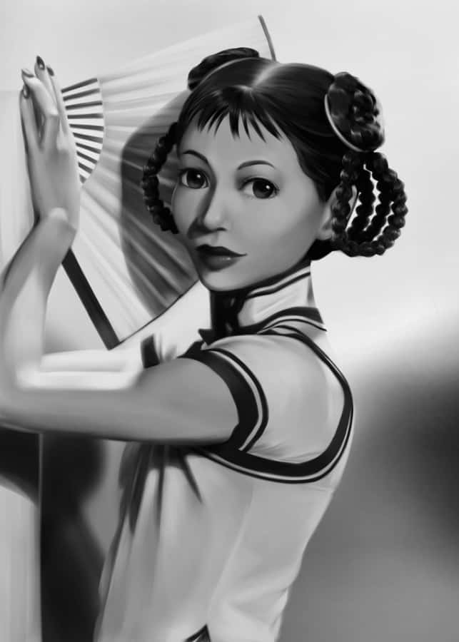 Enchanting May Chang Amidst Vibrant Flowers Wallpaper