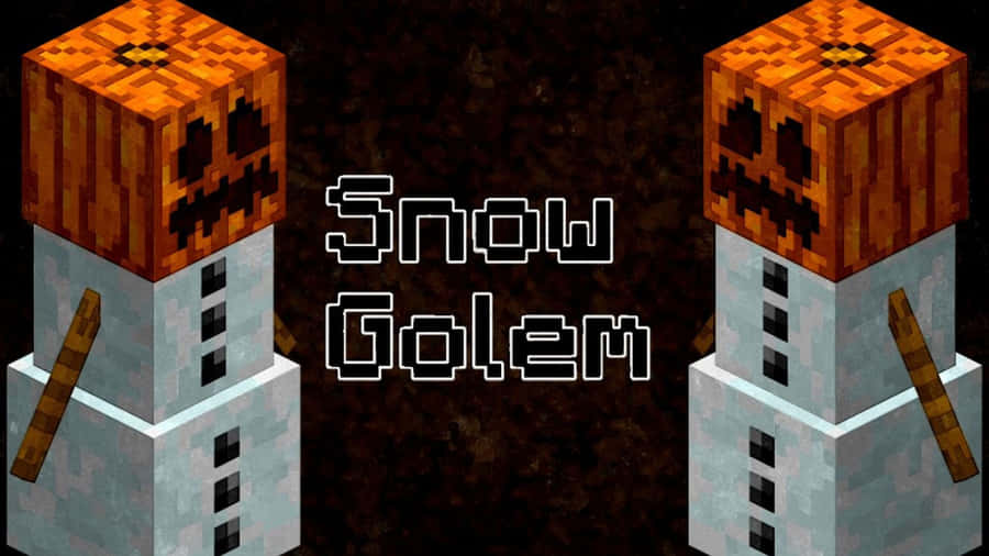 Enchanting Minecraft Snow Golem In Its Natural Habitat Wallpaper