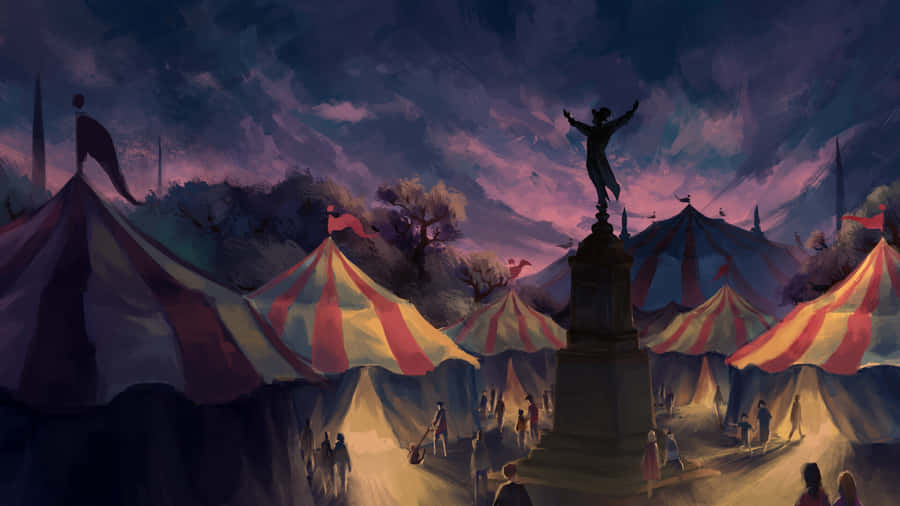 Enchanting Night At The Dark Carnival Wallpaper