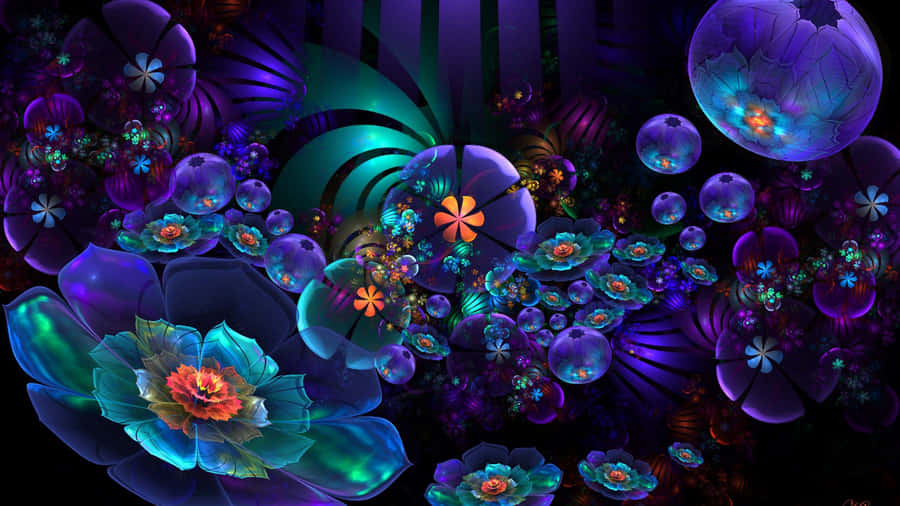 Enchanting Psychedelic Fractal Universe Wallpaper