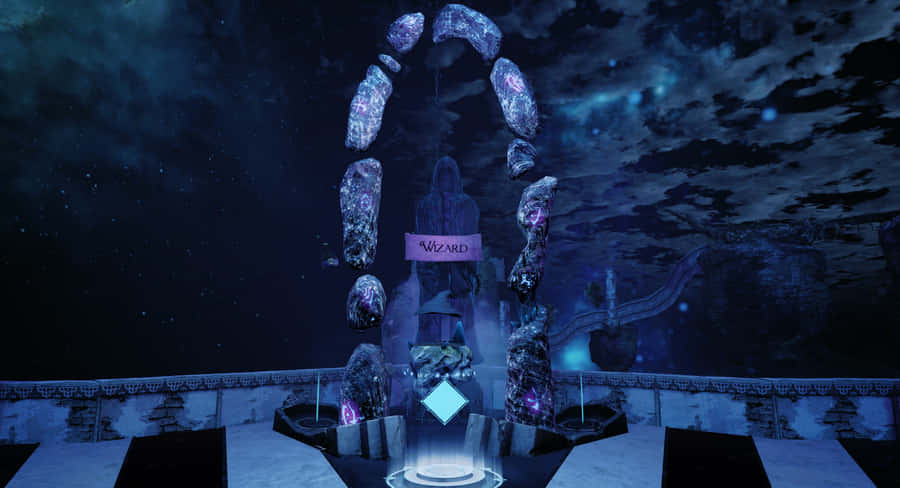 Enchanting Sundown In A Magical Realm Wallpaper