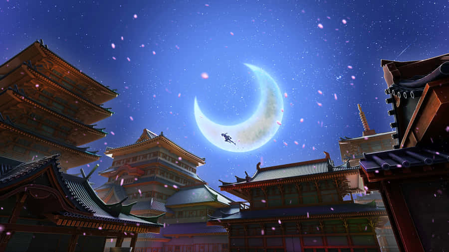 Enchanting Witching Hour Scene Wallpaper