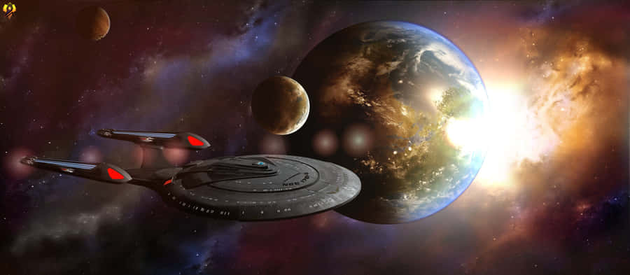 Endeavour In Deep Space Exploration Wallpaper