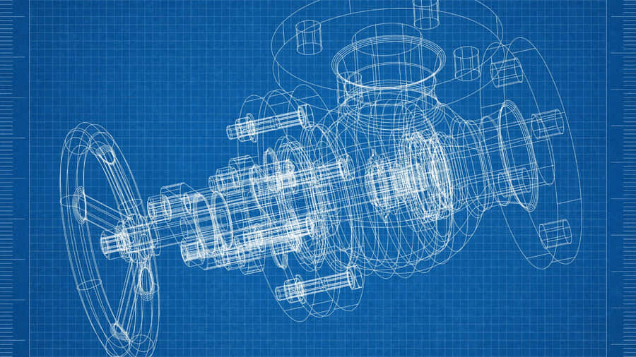 Engine Blueprint Design Wallpaper