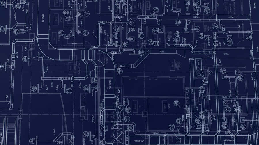 Engineering Blueprint Detailed Design Wallpaper