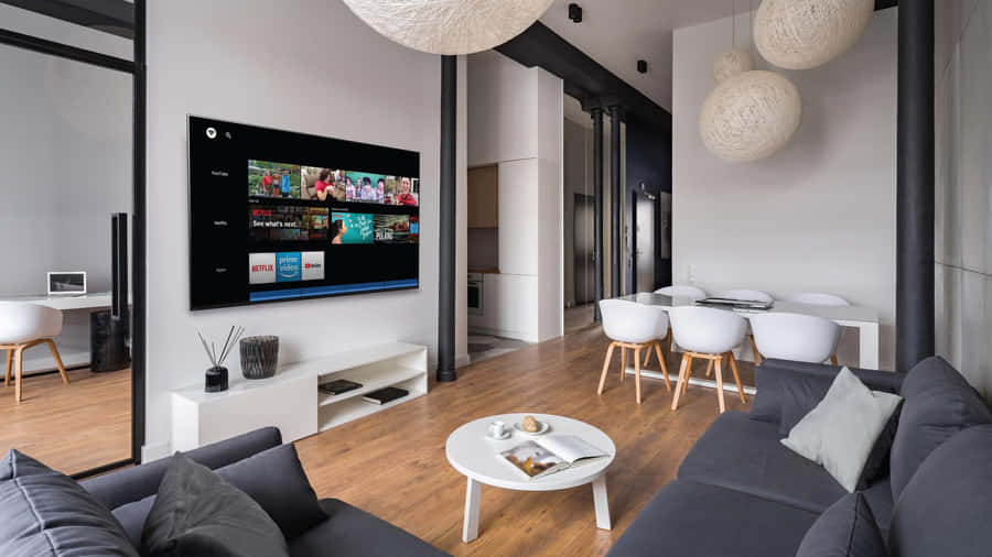 Enhance Your Home Entertainment With This Powerful Sound System And Ultra-hd Viewing Experience. Wallpaper