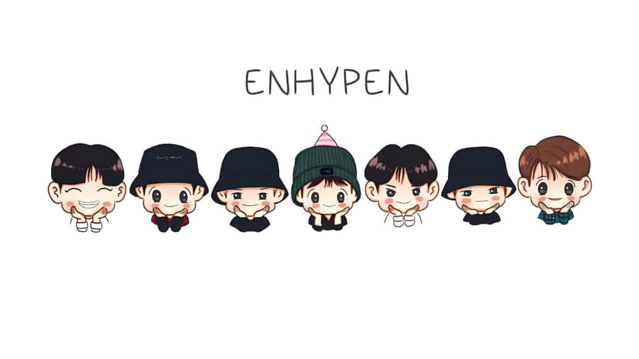 Enhypen Minimalist Kpop Art Wallpaper