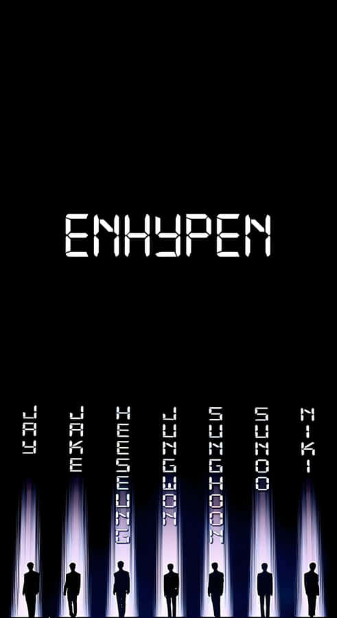 Enhypen Minimalist Kpop Silhouettes Wallpaper