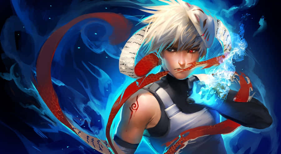 Enigmatic Anbu Black Ops Members In Action Wallpaper