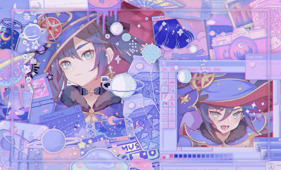 Enigmatic Astrologist Mona From Genshin Impact Wallpaper