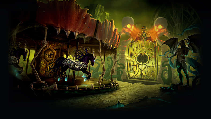 Enigmatic Dark Carnival Scene Wallpaper