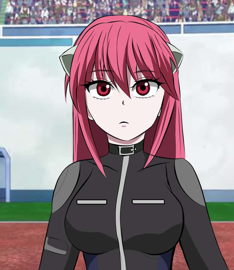 Enigmatic Lucy From Elfen Lied Standing Against A Romantic Sunset Wallpaper